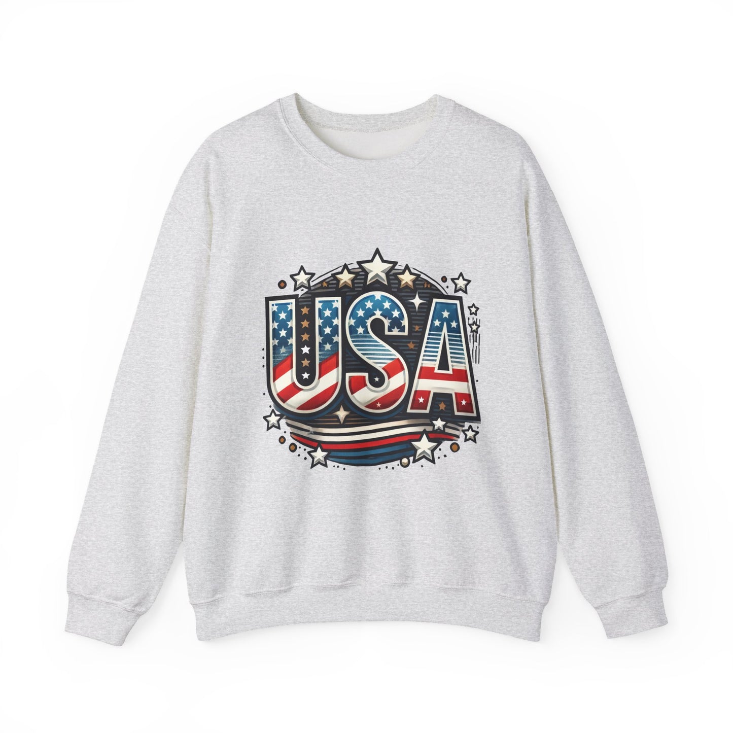 USA Pride Crewneck Sweatshirt, Comfortable Unisex Top, Great for Fourth of July, Independence Day, Everyday Wear, Cozy Gift