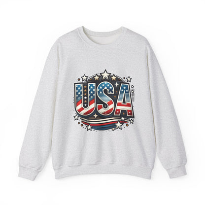 USA Pride Crewneck Sweatshirt, Comfortable Unisex Top, Great for Fourth of July, Independence Day, Everyday Wear, Cozy Gift