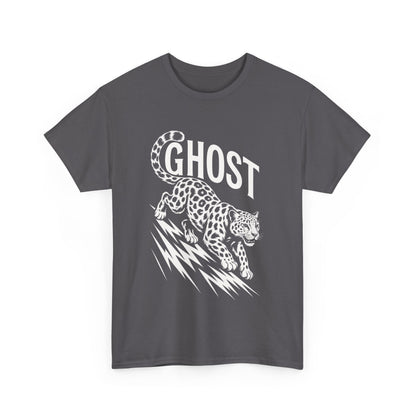 Ghost Leopard Graphic Tee, Mens T-Shirt, Casual Wear, Animal Print Top, Gift for Cat Lovers, Halloween Outfit