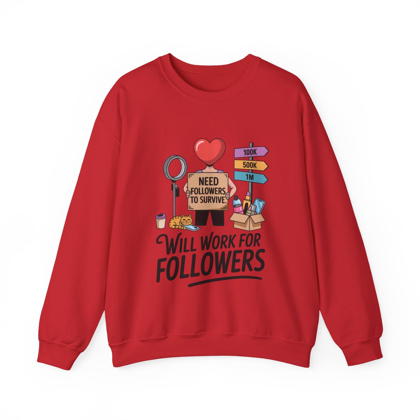 Funny Influencer Womens Sweatshirt, Social Media Sweatshirt, Humor Gifts, Crewneck for Influencers, Casual Wear, Womens Cozy Meme Top