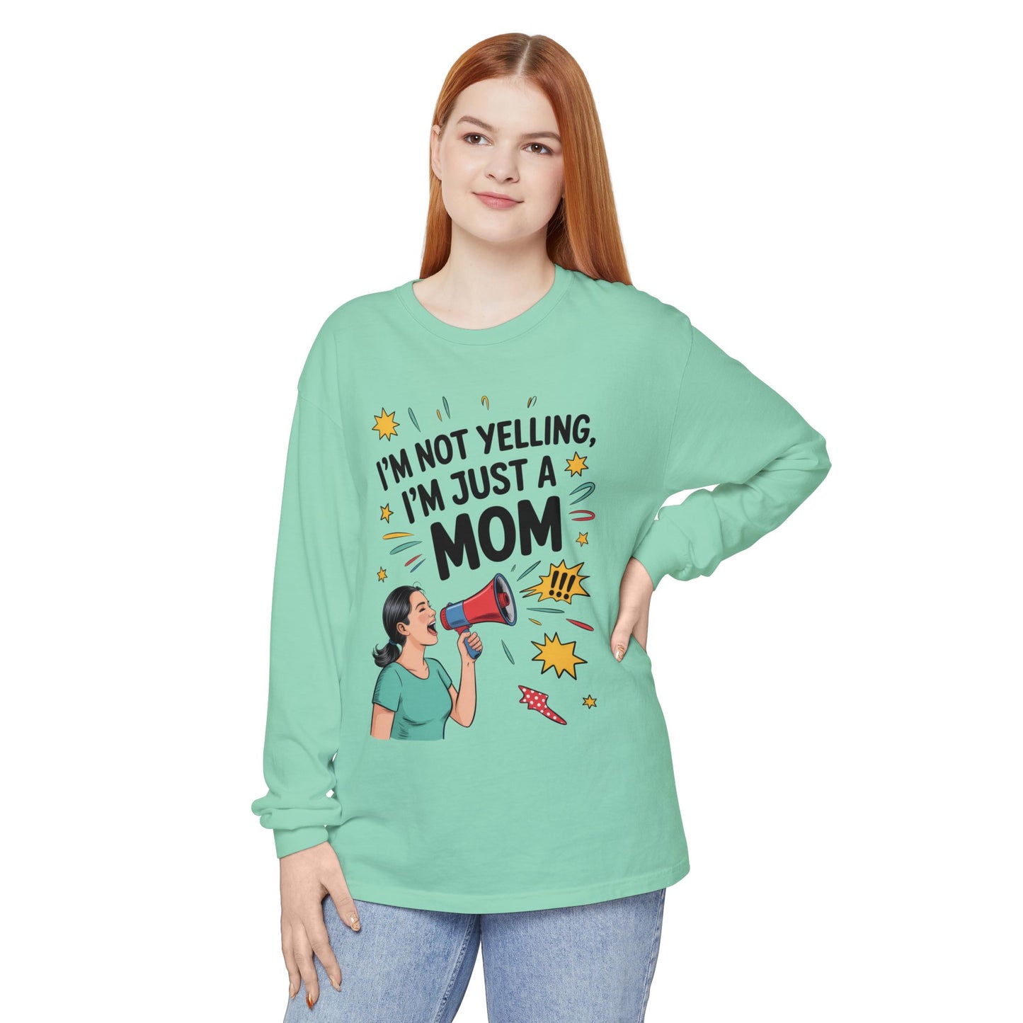 Funny Mom Long Sleeve T-Shirt, I'm Not Yelling I'm Just a Mom, Mother's Day Gift, Loud Mom Life Tank Top,  Mother's Day Apparel