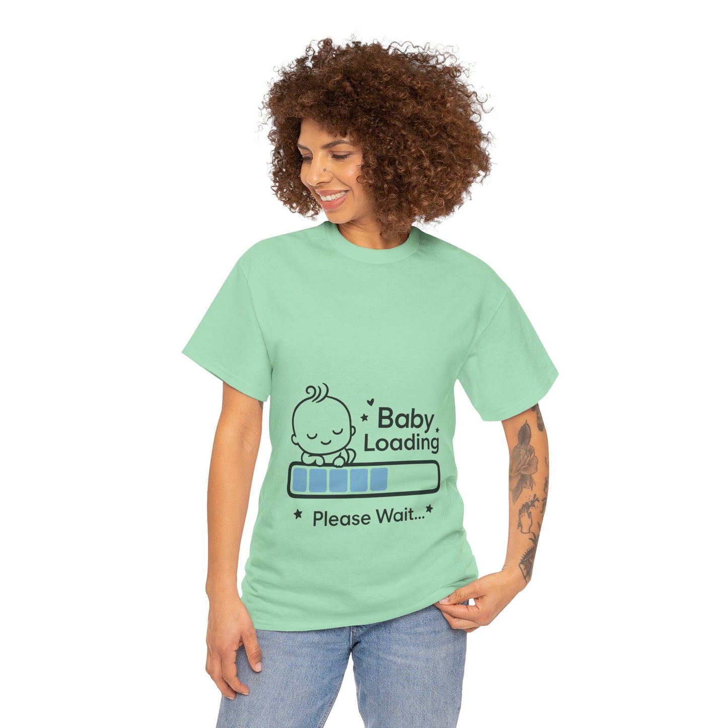 Baby Loading Maternity T-Shirt, Funny Pregnancy Announcement Tee, Mom To Be Gift, Expecting Baby Tee, Pregnancy Reveal Top, Baby Shower Gift