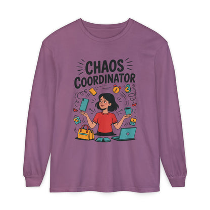 Chaos Coordinator Women's Long Sleeve, Mom Life Graphic Long Sleeve, Gift for Busy Moms, Multitasking Mom Gift, Cute Mother's Day Gift
