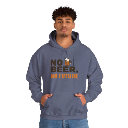 Mens Heavy Blend™ Hooded Sweatshirt, No Beer No Future Funny Beer Hoodie for Men