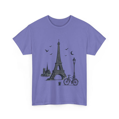 Eiffel Tower Graphic Tee, Parisian Style T-Shirt, Casual Summer Top, Travel Gift, Unisex Cotton Shirt