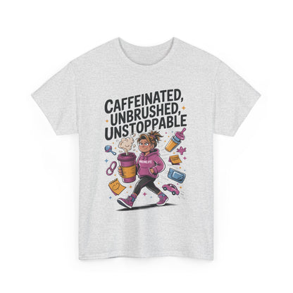 Funny Mom Life Graphic Shirt, Mother's Day Gift, Cotton Tee for Tired but Fierce Mothers, Coffee and Mom T-Shirt, mom life shirt