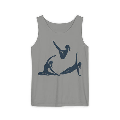 Womens Garment-Dyed Tank Top, Womens Pilates Tank Top, Yoga Fitness Graphic Top, Cute Workout Gym Shirt