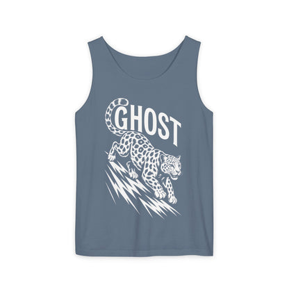 Ghost Leopard Mens Tank Top, Cool Graphic Shirt for Summer, Beach Days, Festivals, Gifts, Casual Wear