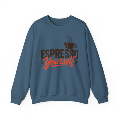 Men's Heavy Blend™ Crewneck Sweatshirt, Espresso Yourself Sweatshirt, Funny Coffee Lover Mens Crewneck, Cafe Lover Gift