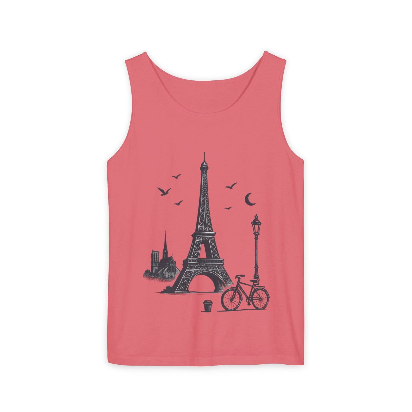 Parisian Dreams Tank Top, Unisex Summer Wear, Graphic Tee, Travel Inspired Apparel, Vacation Outfit, Casual Tank for All Occasions