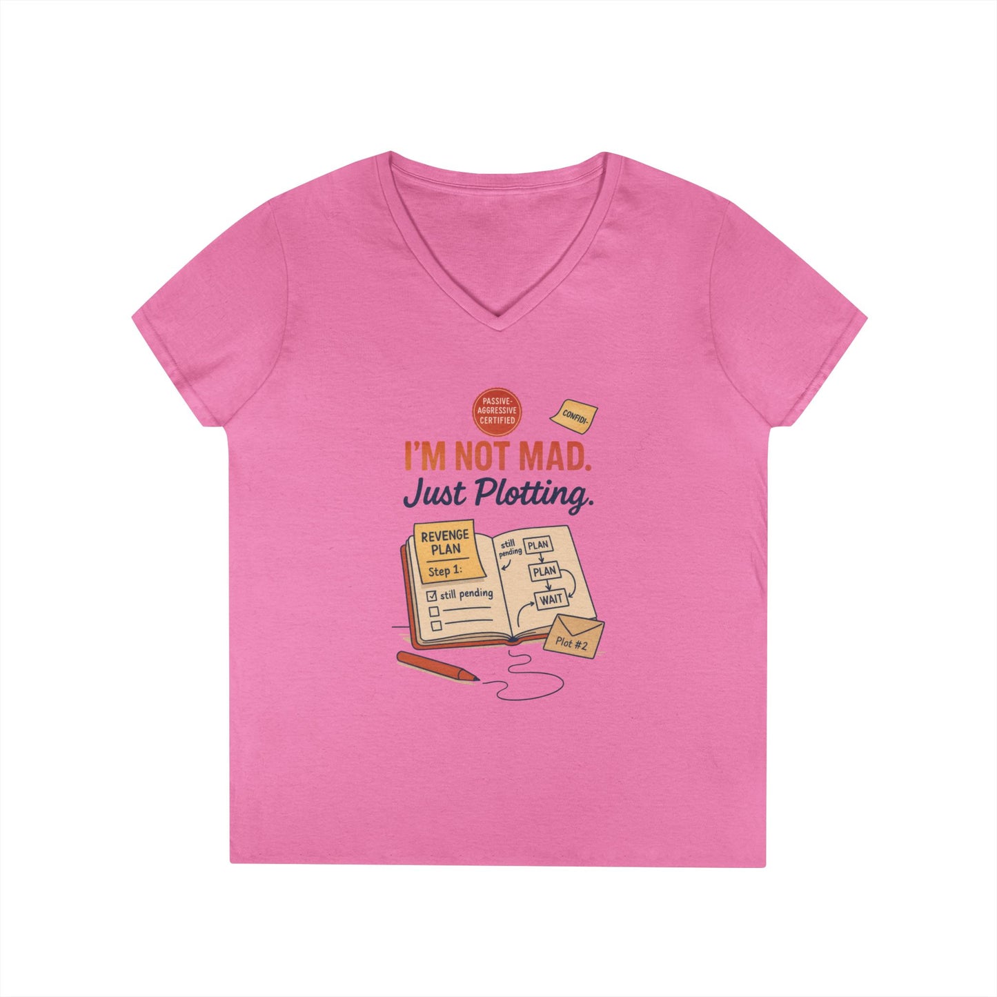 Sarcastic Womens T-Shirt, I'm Not Mad Just Plotting, Funny Passive Aggressive Revenge Tee, Funny Quote Shirt  for Women
