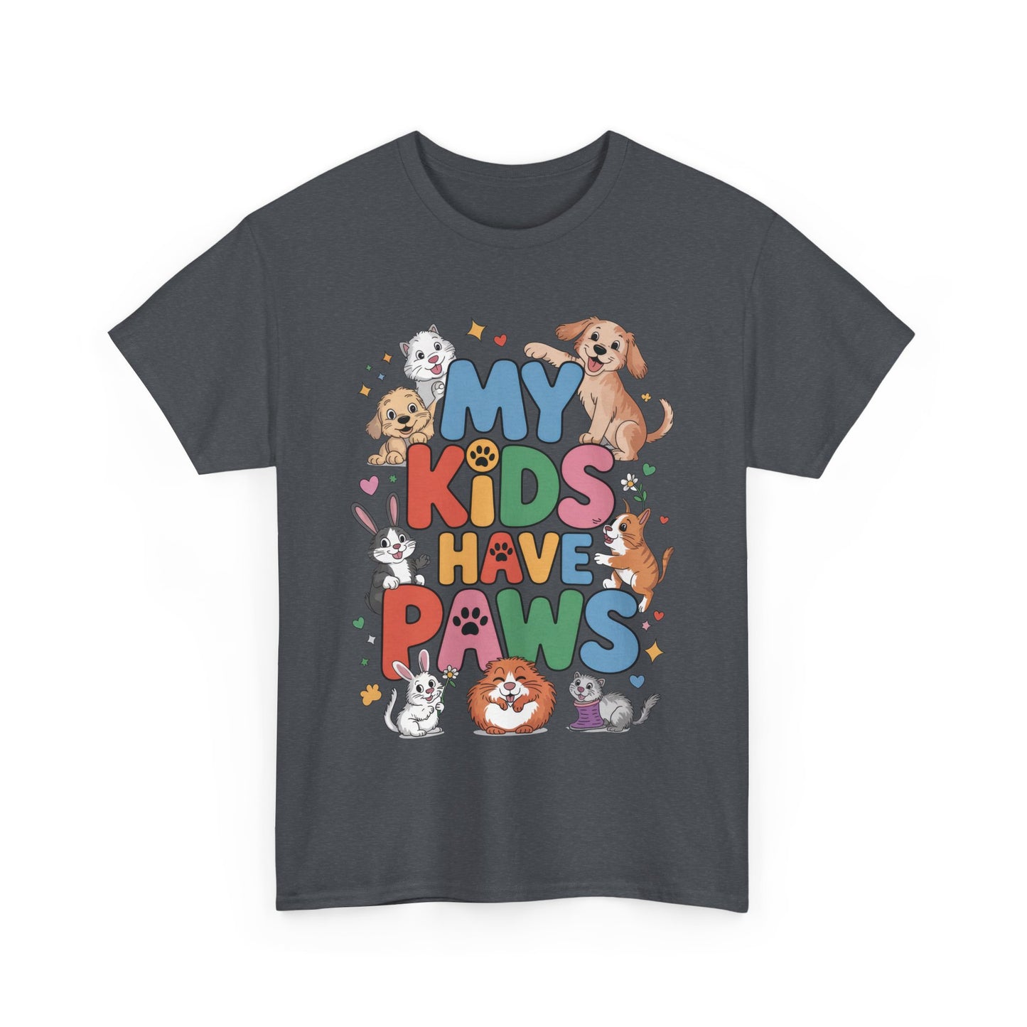 My Kids Have Paws Shirt, Cute Pet Mom Tee, Dog Cat Bunny Lover Gift, Funny Animal Parent T-Shirt, Gift for Pet Parents, Cute Pet T-Shirt