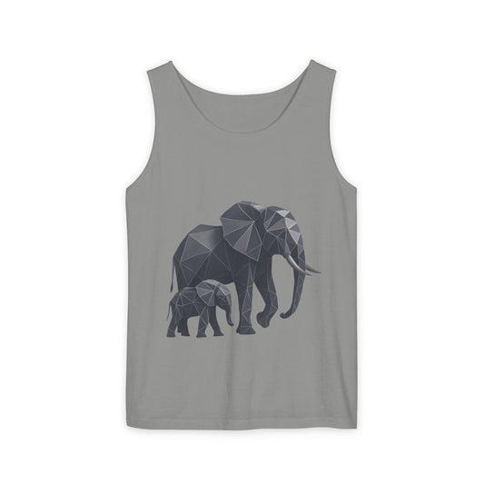Elephant Family Unisex Tank Top, Animal Lover Gift, Casual Wear, Summer Essentials, Eco-Friendly Apparel, Wildlife Shirt