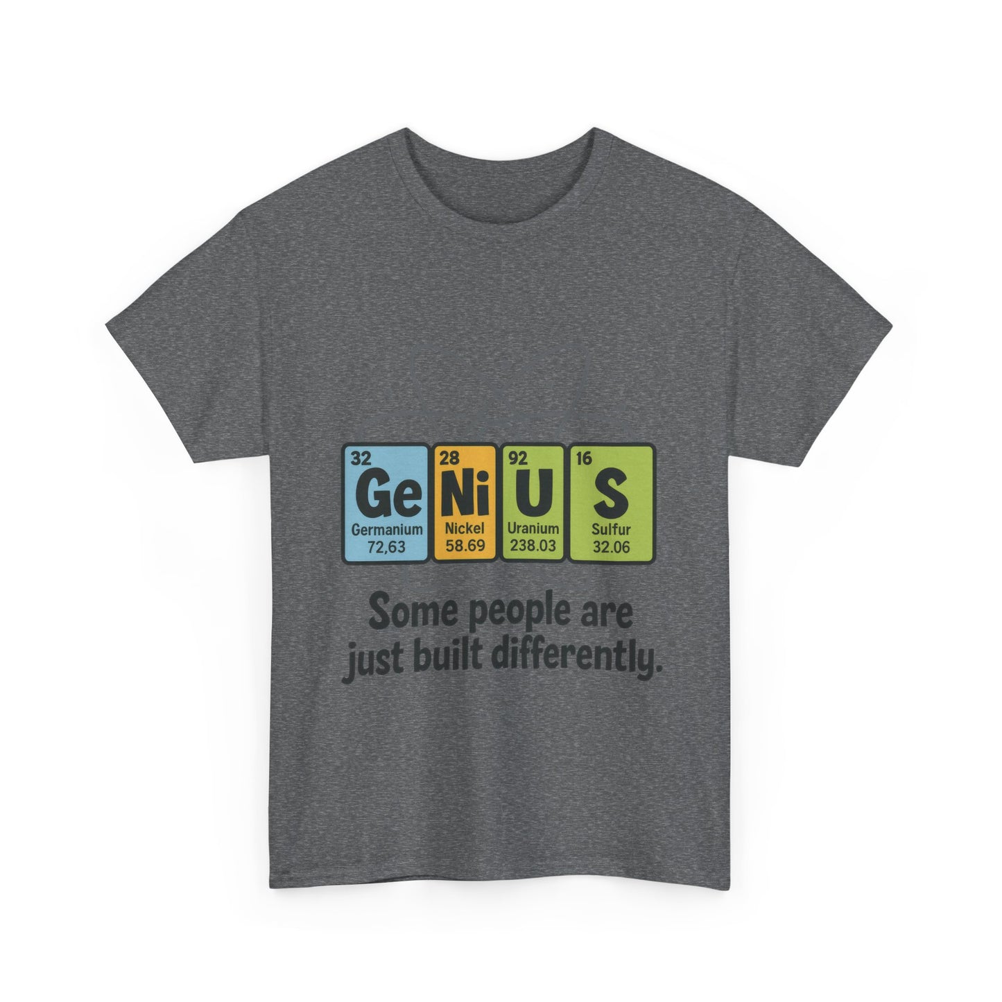 Funny Mens Genius T-Shirt, Periodic Table Nerd Shirt, Science Humor Tee for Smart Guys, Perfect Gift for Science Lovers