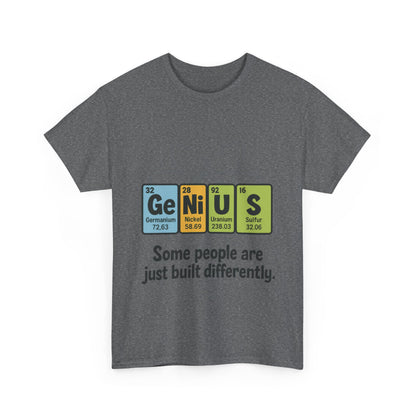 Funny Mens Genius T-Shirt, Periodic Table Nerd Shirt, Science Humor Tee for Smart Guys, Perfect Gift for Science Lovers