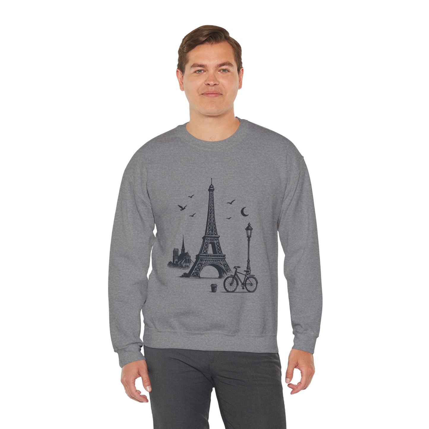 Vintage Parisian Crewneck Sweatshirt, Eiffel Tower Sweater, Cozy Travel Gift, Unisex Fashion, Casual Paris Sweatshirt