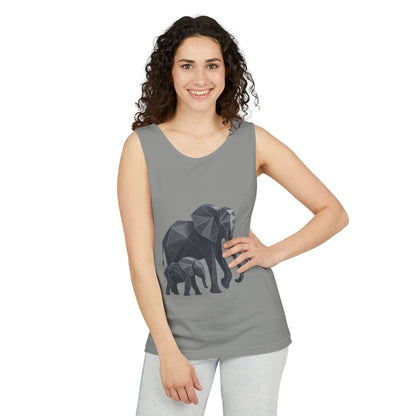 Elephant Family Unisex Tank Top, Animal Lover Gift, Casual Wear, Summer Essentials, Eco-Friendly Apparel, Wildlife Shirt