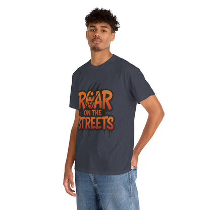 Roar on the Streets Lion Graphic Mens Urban T-Shirt, Lion Shirt