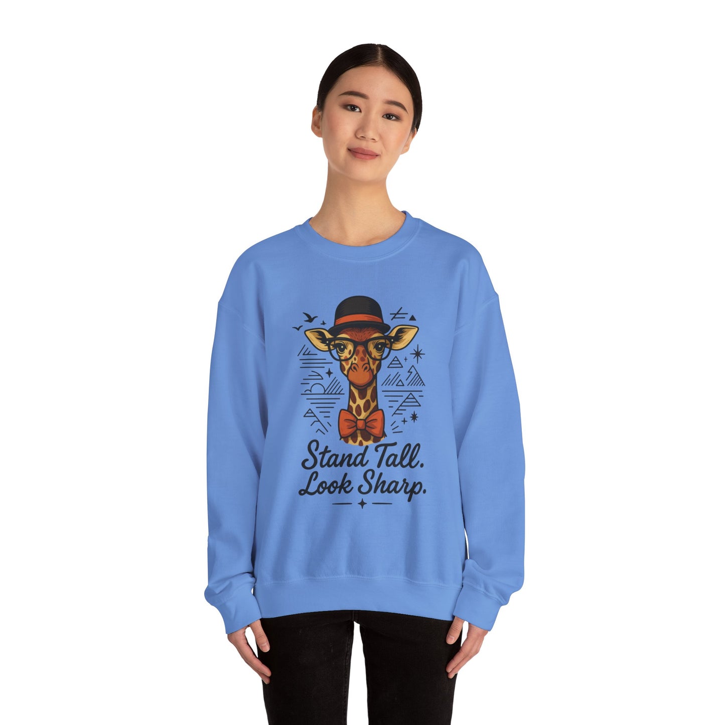 Stylish Giraffe Sweatshirt - Stand Tall, Look Sharp, Unisex Sweater for Animal Lovers, Cozy Gift, Fun Fashion for All Seasons