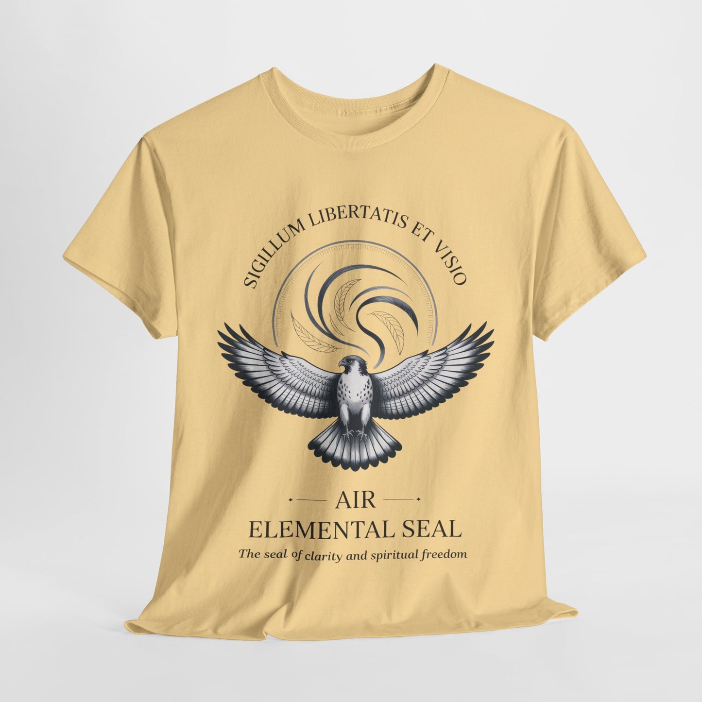 Air Elemental Seal Unisex Cotton Tee, Clarity & Spiritual Freedom Symbol Tee, Unisex Elemental Shirt, Vision Totem Gift, Spiritual Gift