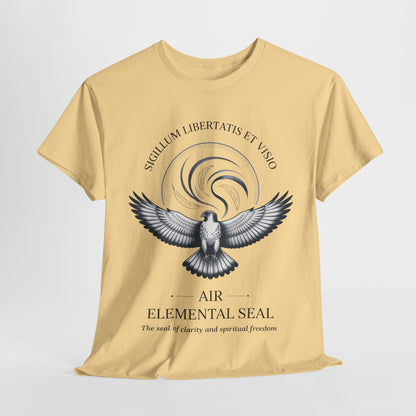 Air Elemental Seal Unisex Cotton Tee, Clarity & Spiritual Freedom Symbol Tee, Unisex Elemental Shirt, Vision Totem Gift, Spiritual Gift