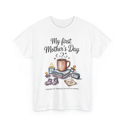 My First Mother's Day Tee, Gift for New Moms, Cute Mother's Day Shirt, Snuggle-Inspired Apparel, Baby Shower Tee
