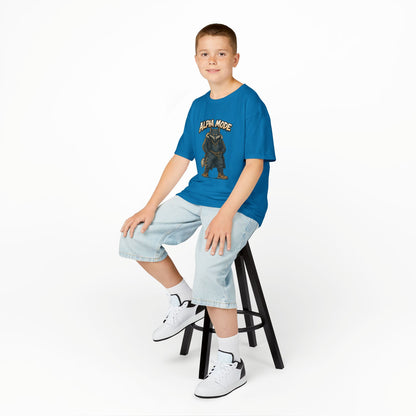 Alpha Mode Teen Wolf Shirt, Cool Youth Graphic Tee, Hip Hop Savage Wolf Tee, Graphic Kids Tee, Alpha Teen Streetwear, Wolf Gift for Teens
