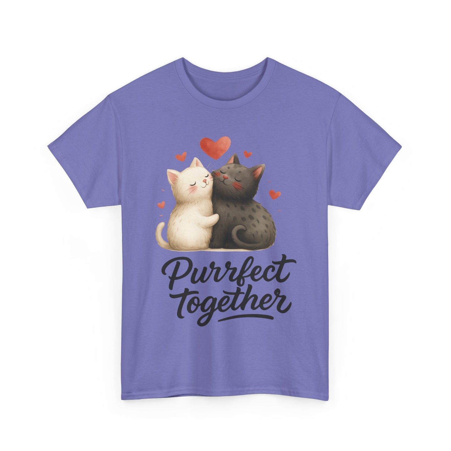 Purrfect Together Cat Womens Tee, Cute Cat Lovers Gift, Funny Animal T-Shirt, Womens Cotton Graphic Tee, Perfect for Valentine's Day, Pet [...]