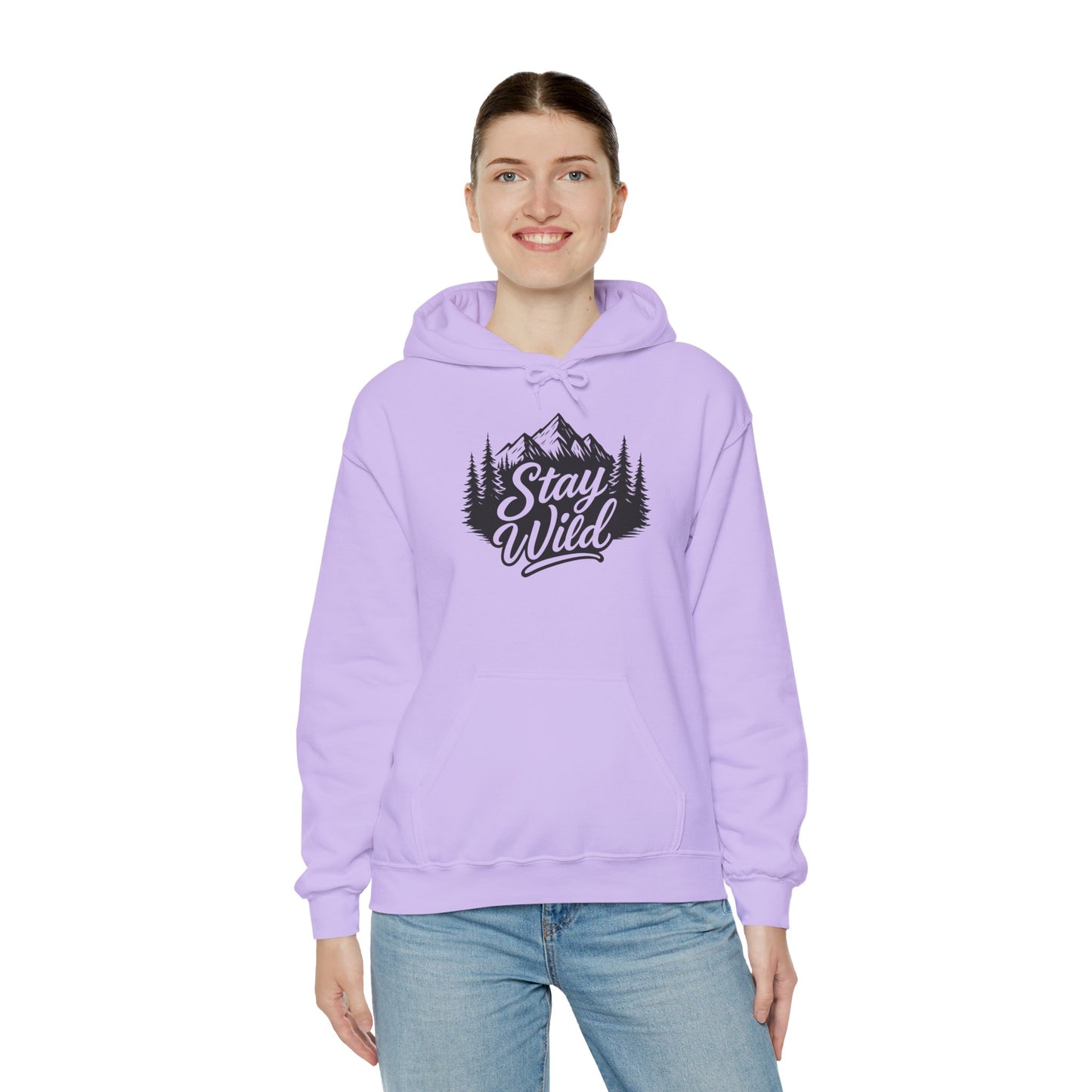 Stay Wild Hoodie, Nature Lover Unisex Pullover, Mountain Adventure Hiking Sweatshirt, Outdoorsy Gift for Him Her