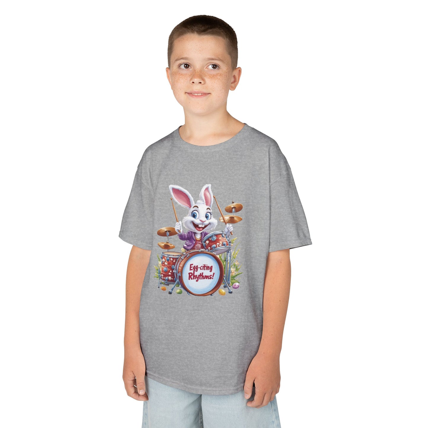 Easter Bunny Drummers Tee | Kids Cotton T-Shirt, Fun Easter Gift, Spring Celebration Shirt, Playful Kids Apparel, Drum Shirt