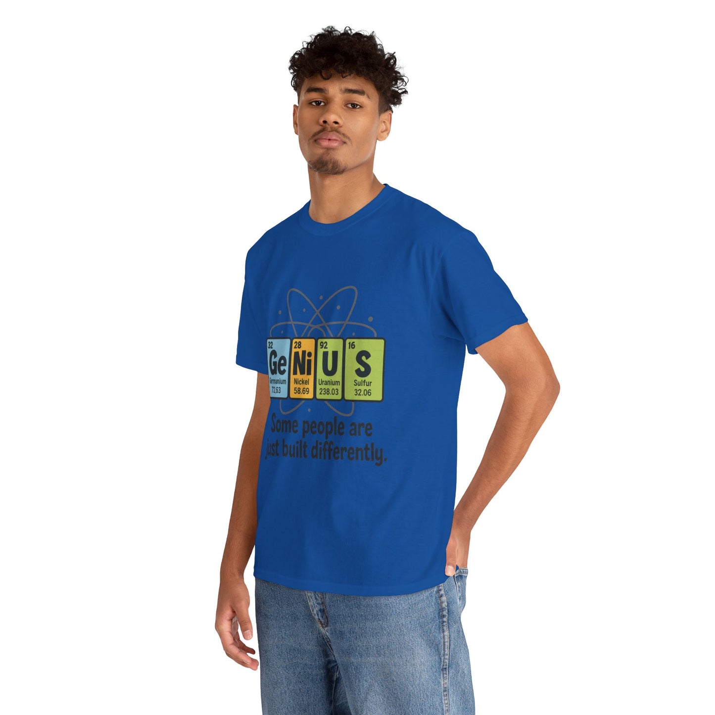 Funny Mens Genius T-Shirt, Periodic Table Nerd Shirt, Science Humor Tee for Smart Guys, Perfect Gift for Science Lovers