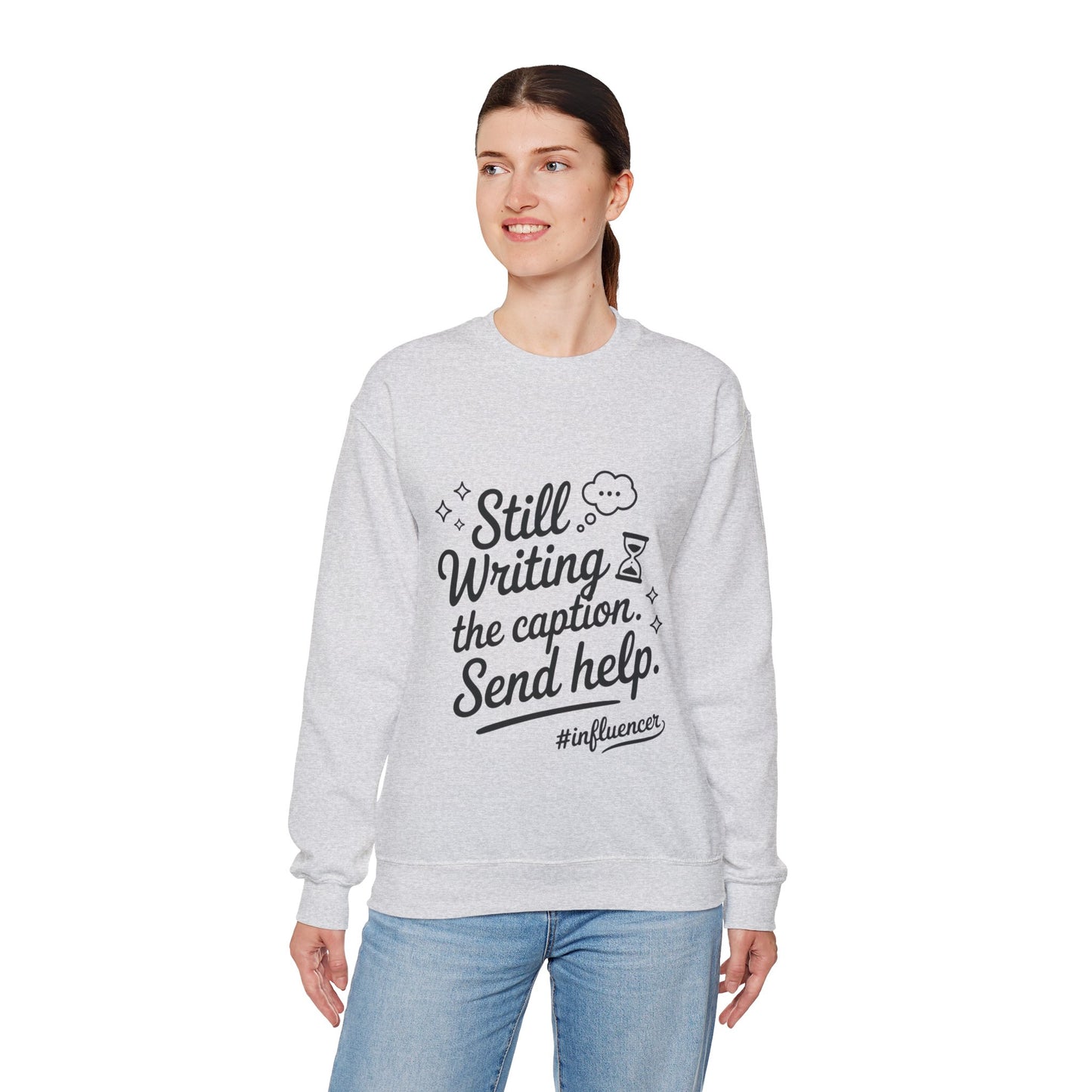 Funny Influencer Womens Sweatshirt, Cozy Oversized Crewneck, Social Media Humor Gift, Influencer Sweatshirt for Writers, social media gift