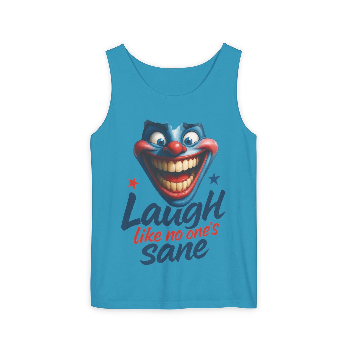 Laugh Out Loud Unisex Tank Top, Funny Graphic Top, Humor Shirt, Summer Apparel, Gift for Clowns, Party Wear