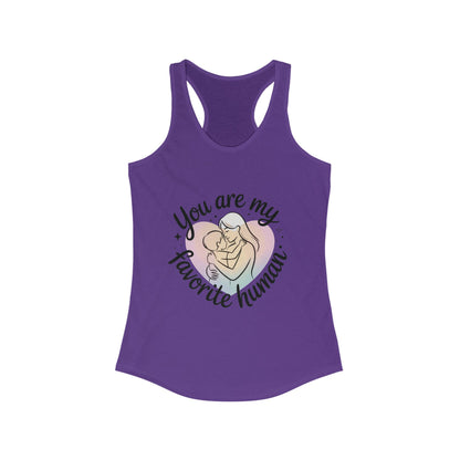 You Are My Favorite Human Mom Tank, Cute Mother Baby Design Womens Ideal Racerback Tank Top, Mothers Day Gift