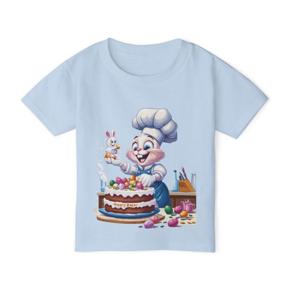 Bunny Chef Toddler T-Shirt, Cute Easter Apparel, Kids Baking Shirt, Toddler Gifts, Spring Outfits, Happy Bunny Design, Easter Cake Shirt