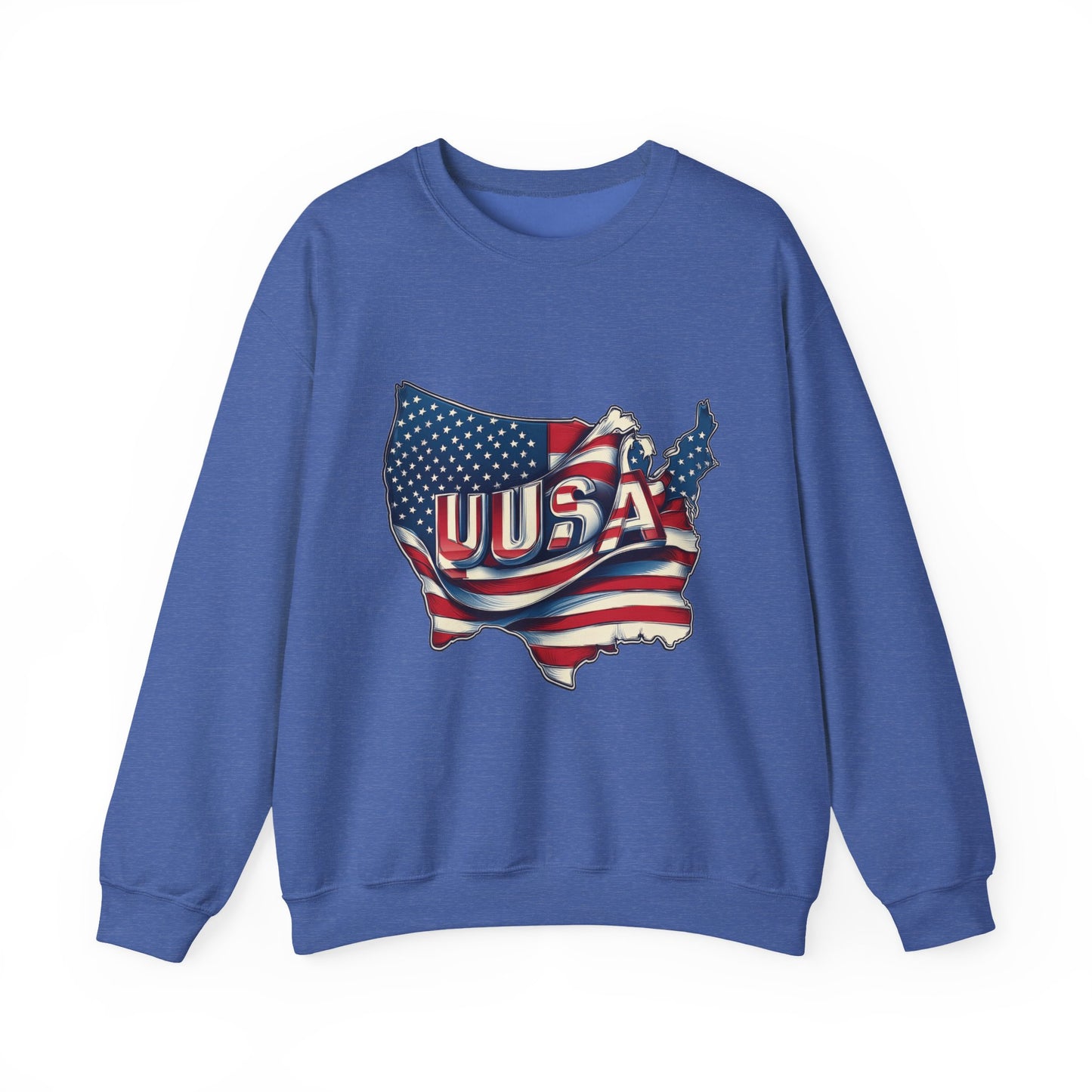 Patriotic USA Crewneck Sweatshirt, Unisex Sweatshirt, American Flag Apparel, Casual Comfort, Great for Independence Day and Holidays