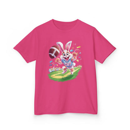 Touchdown Bunny Kids T-Shirt - Cute Easter Football Shirt for Kids, Fun Spring Outfit, Sports Bunny Tee Gift for Little Athletes Easter Gift