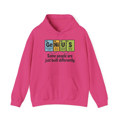 Funny Womens Genius Hoodie, Periodic Table Science Pullover, Nerdy Chemistry Sweatshirt for Her, Science Lover Apparel, Funny Chemistry Gift