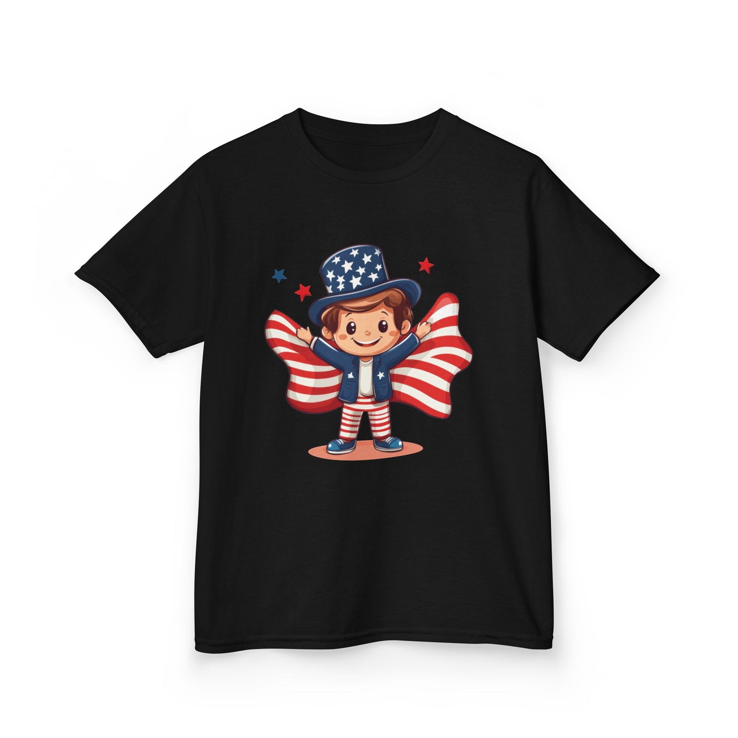 4th of July Kids T-Shirt,Kids  Unisex Patriotic Tee, American Flag Outfit for Boys and Girls, Independence Day Shirt, Cute American Shirt