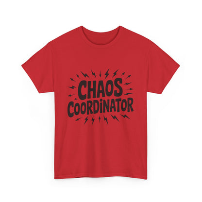 Chaos Coordinator Unisex Heavy Cotton Tee, Funny Graphic T-Shirt, Gift for Moms, Mom Life Graphic Tee, Mother's Day T-Shirt