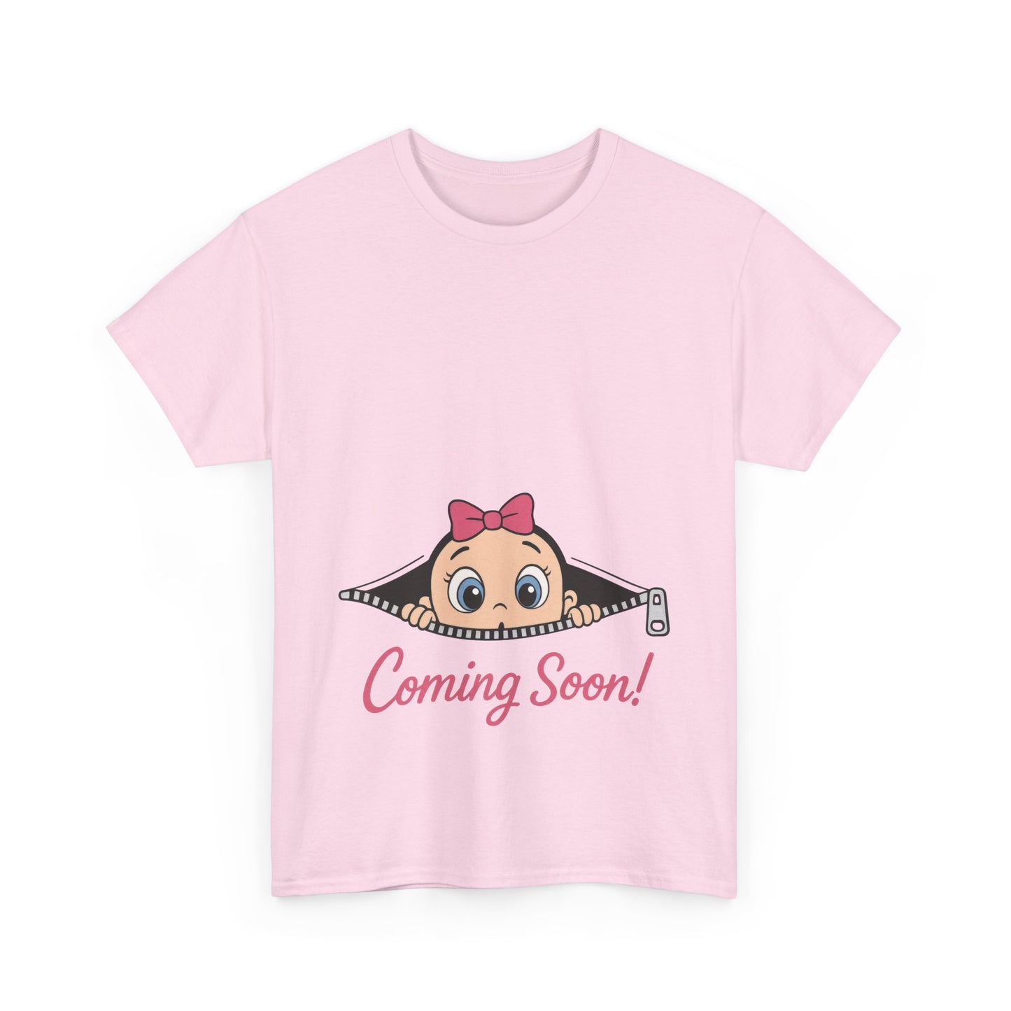 Coming Soon Maternity T-Shirt, Cute Baby Girl Pregnancy Announcement Shirt, Expecting Mom Gift, Gender Reveal Tee, Baby Shower Gift