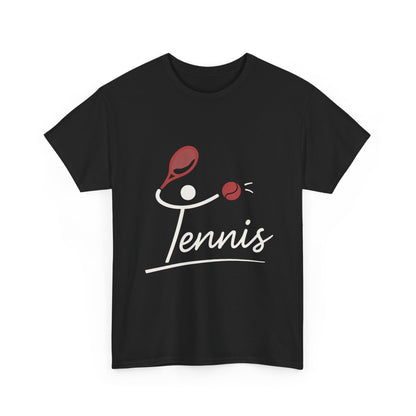 Womens Heavy Cotton Tee, Womens Tennis Graphic T-Shirt, Cute Sports Tee, Funny Workout Gym Top for Women