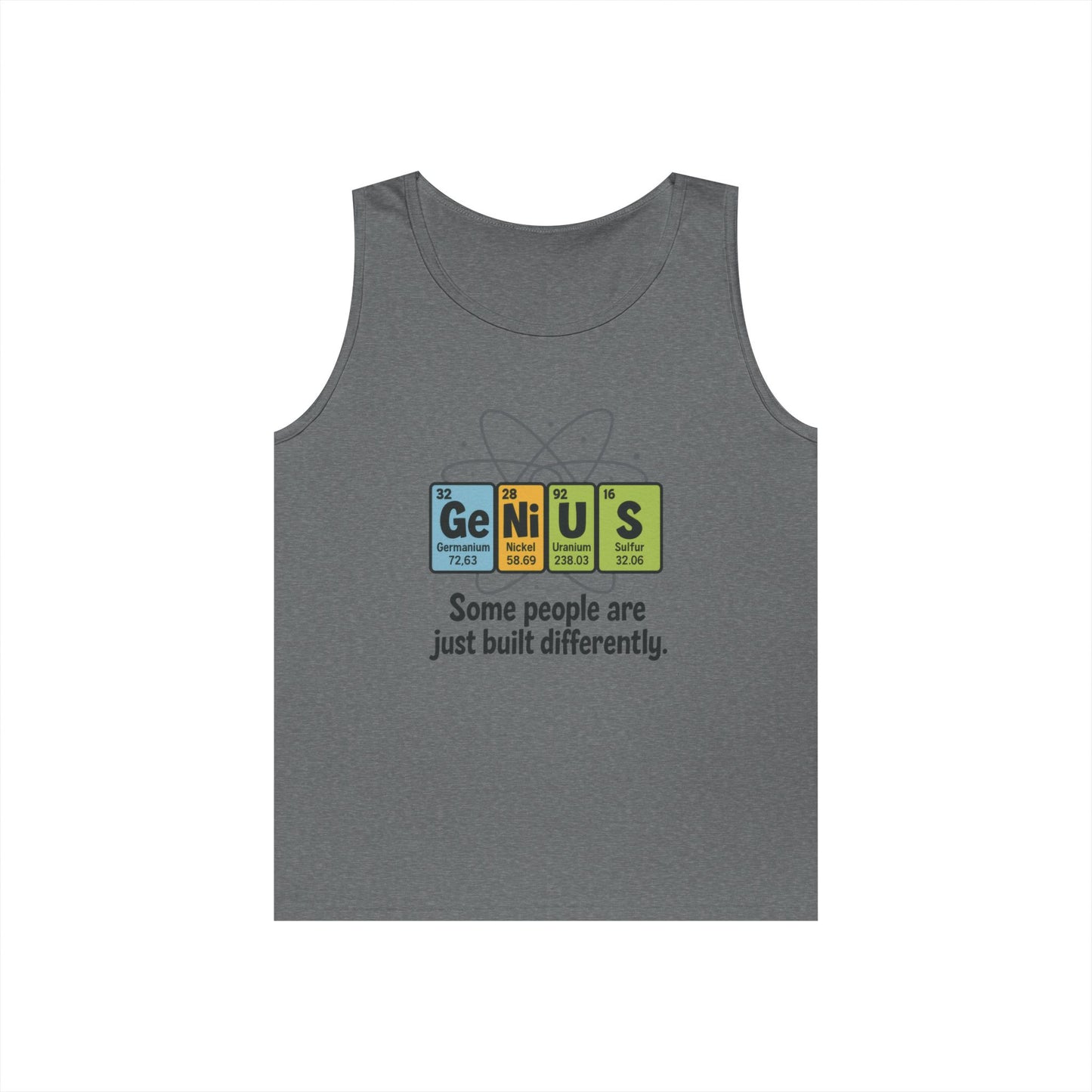 Funny Mens Genius Tank Top, Nerdy Humor Shirt, Periodic Table Shirt, Science Humor Tank, A Funny Gift for Science Lovers, Teachers
