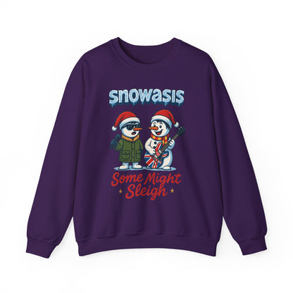 Snowasis Some Might Sleigh Women's Christmas Sweatshirt, Funny Retro Holiday Jumper
