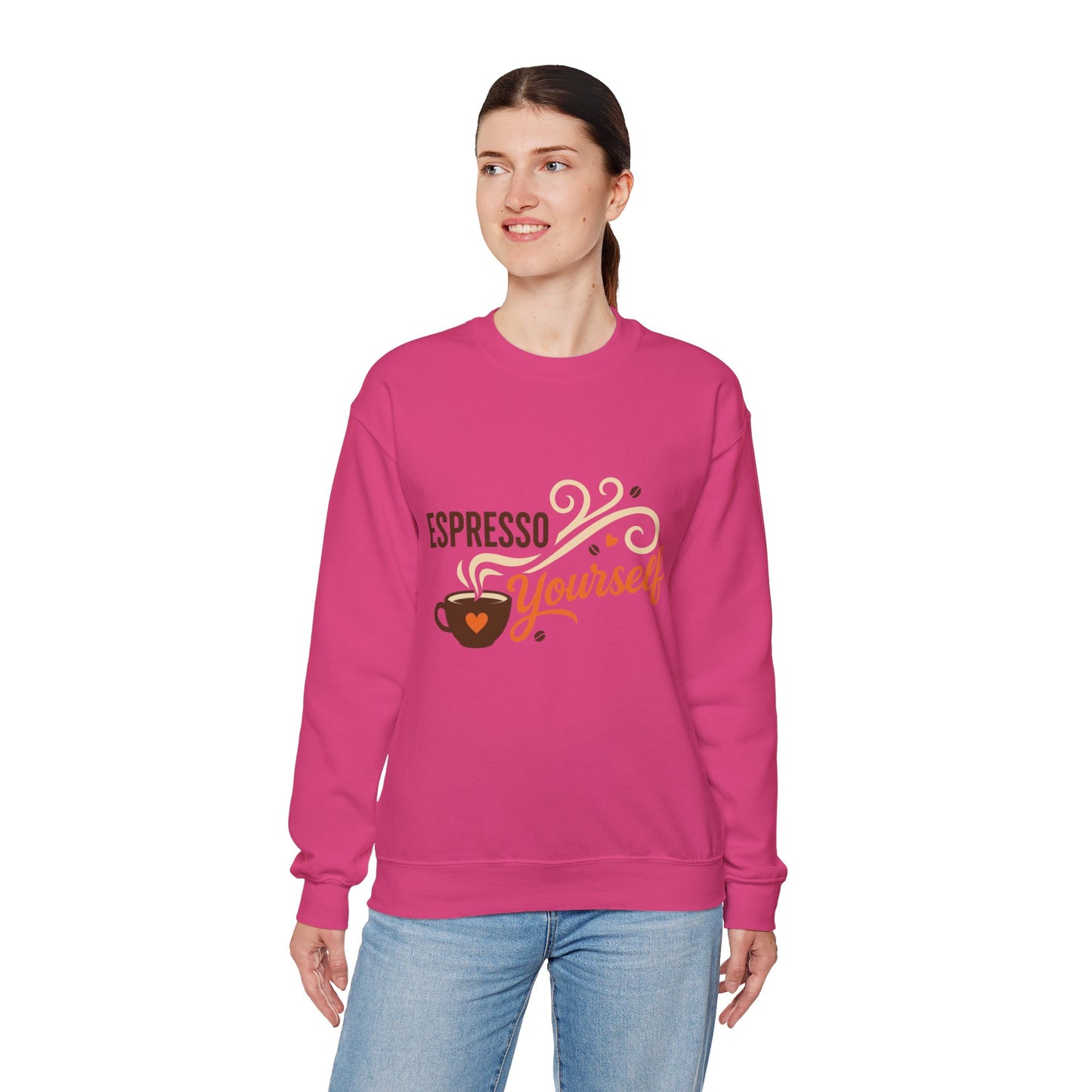 Espresso Yourself Womens Sweatshirt, Coffee Lover Pullover, Funny Barista Gift