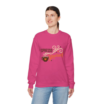 Espresso Yourself Womens Sweatshirt, Coffee Lover Pullover, Funny Barista Gift