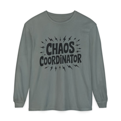 Chaos Coordinator Shirt Unisex Long Sleeve Tee, Funny Mom Life Gift, Mothers Day Shirt, Gifts for Team Leaders, Humor Apparel