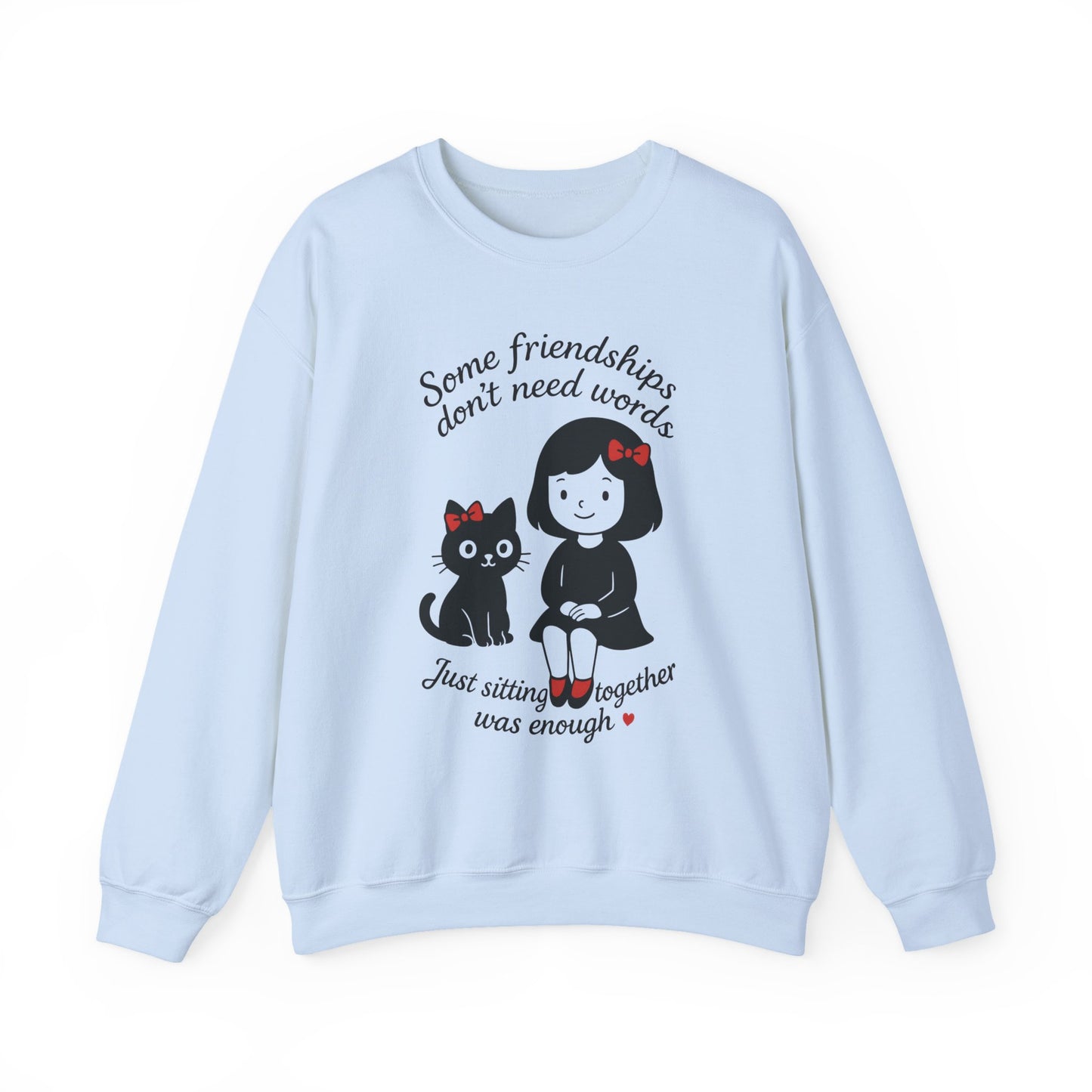 Friendship Womens Sweatshirt - Cozy Womens Crewneck with Cute Cat Design, Perfect Gift for Cat Lovers, Friendship Day, Casual Wear