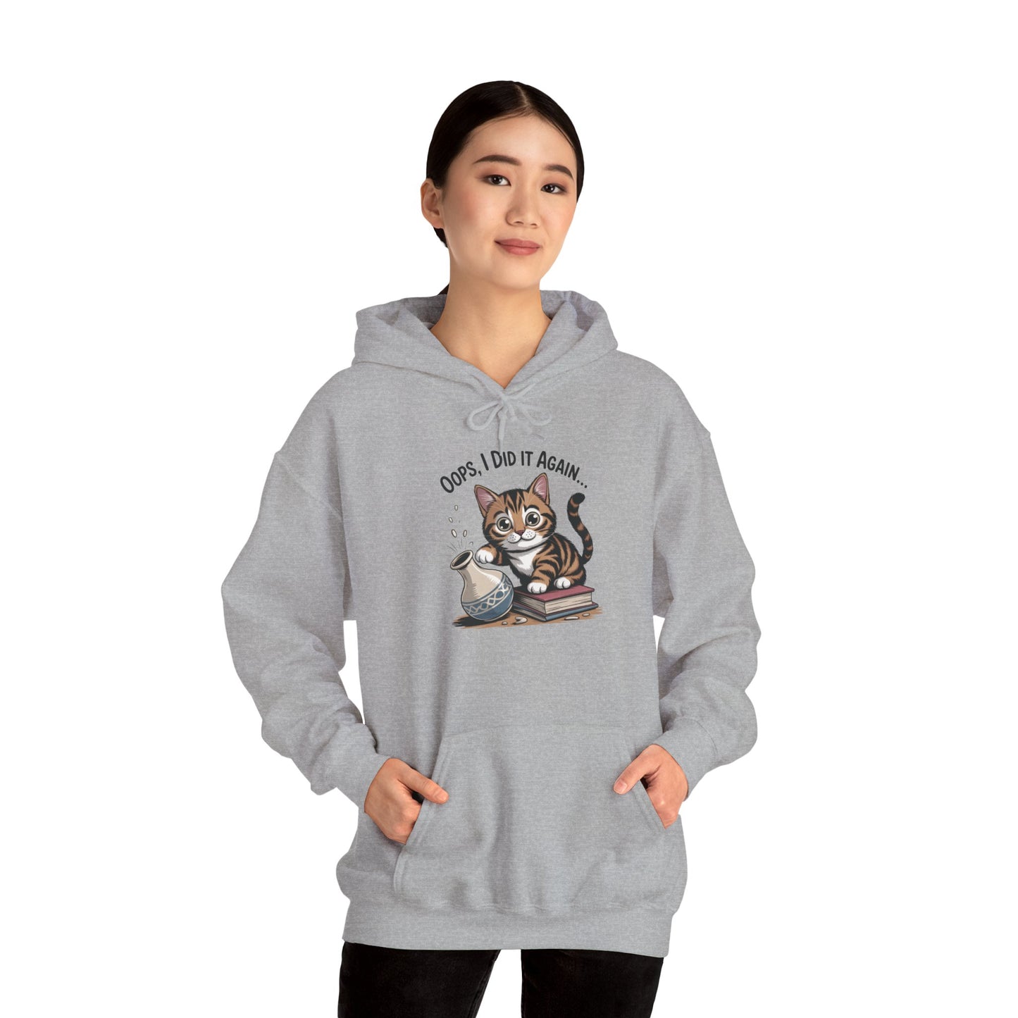 Cat Lover's Hoodie: Oops, I Did It Again, Funny Sweatshirt, Gifts for Animal Lovers, Cozy Hooded Sweatshirt, Pet Owner Apparel, Cute [...]
