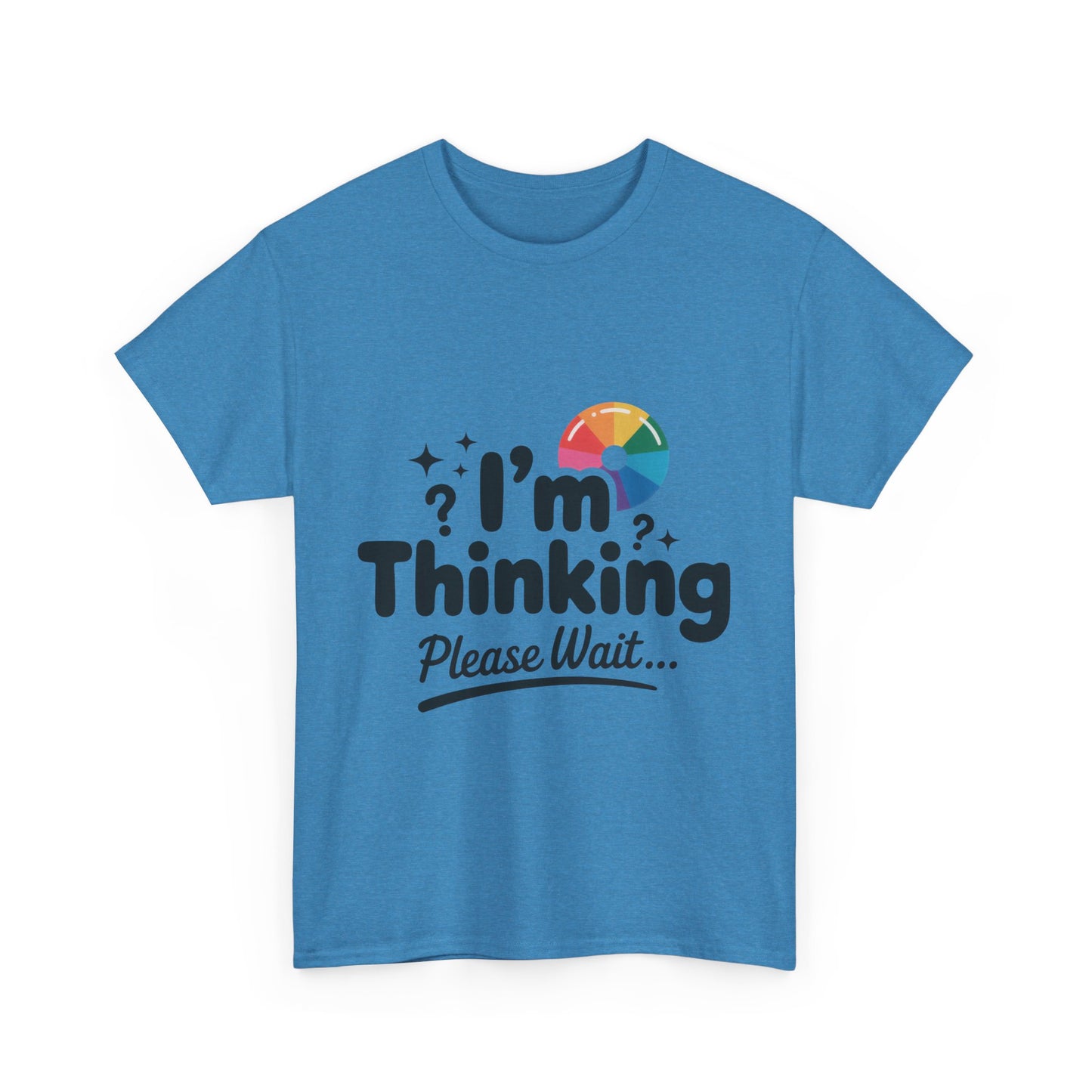 Funny - Im Thinking Please Wait - Mens T-Shirt, Cute Geeky Gift for Introverts, Programmers, Designers, Fun Humor Shirt, Gift for Adults
